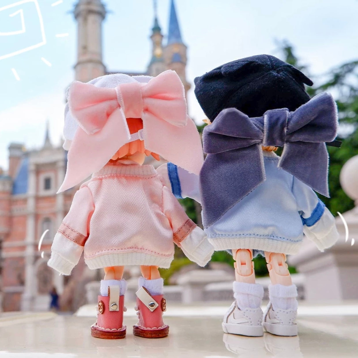 1/12ドール用 リボン付き猫耳キャップ