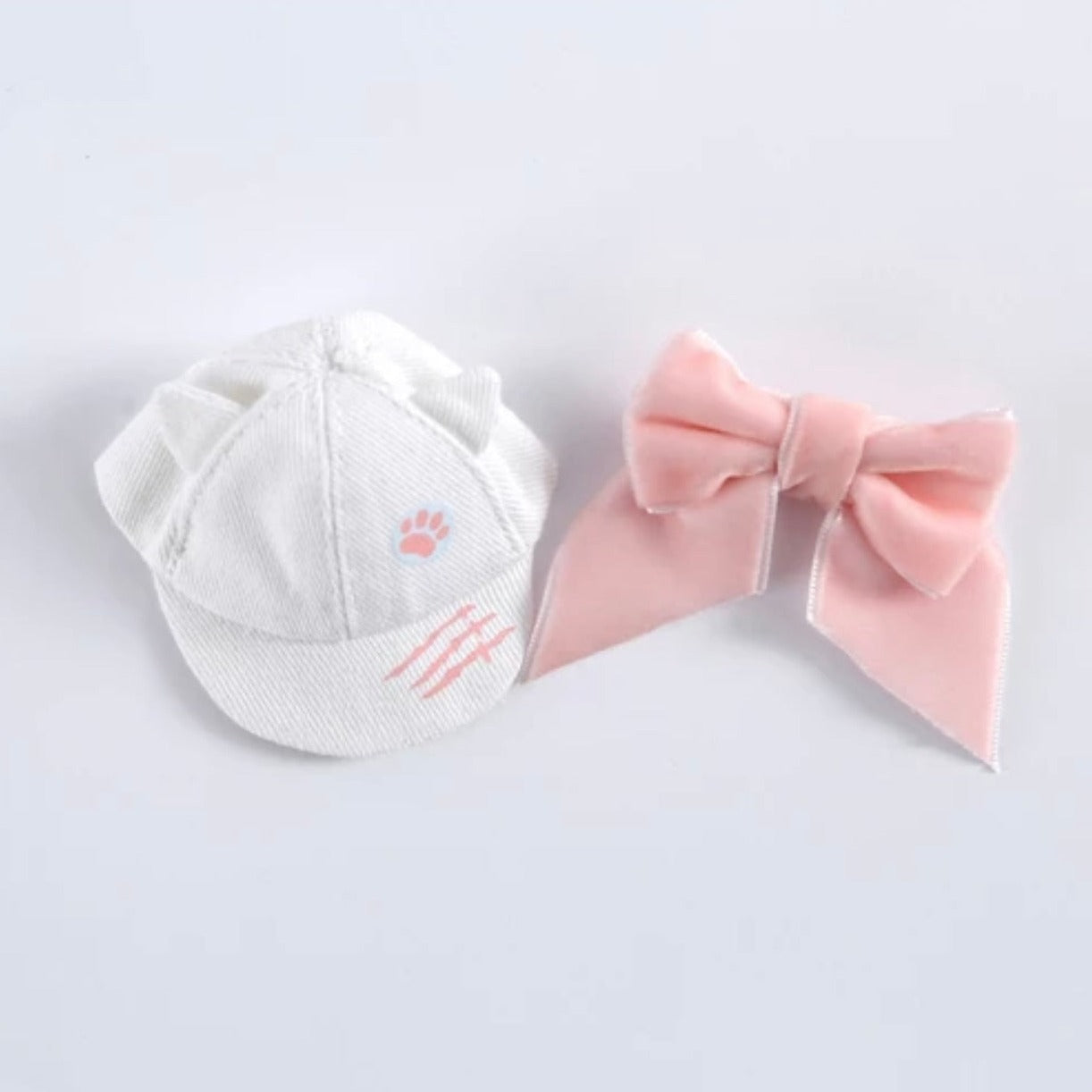 1/12ドール用 リボン付き猫耳キャップ