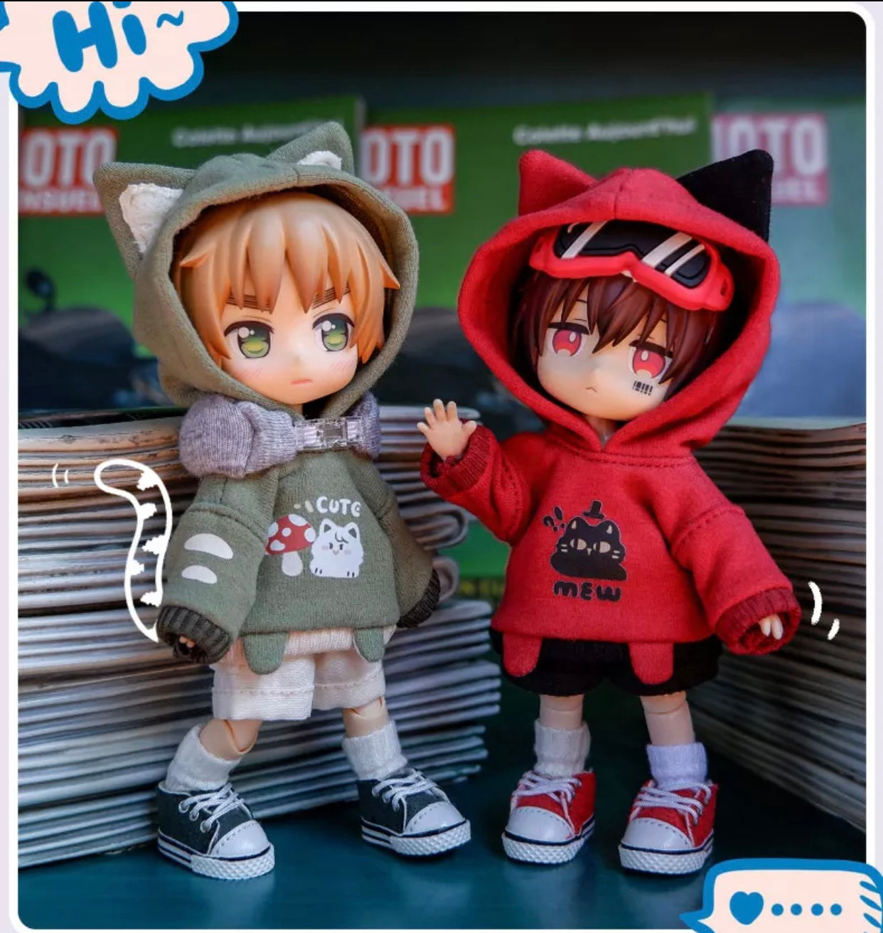 1/12ドール用 猫耳パーカー