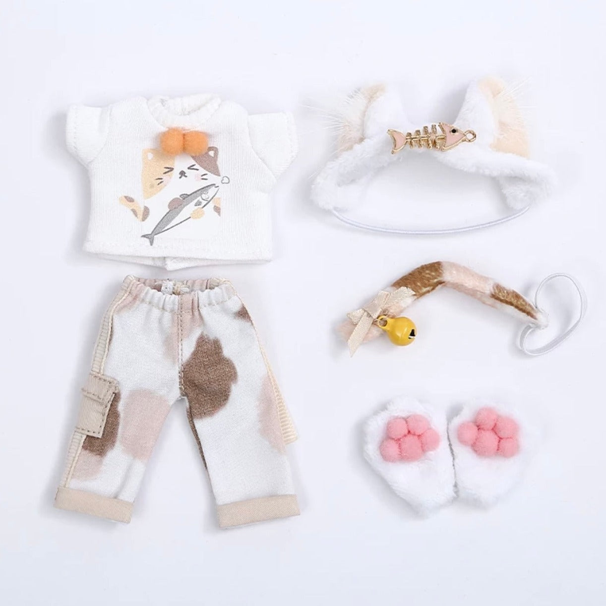 1/12ドール用 和猫なりきりセット