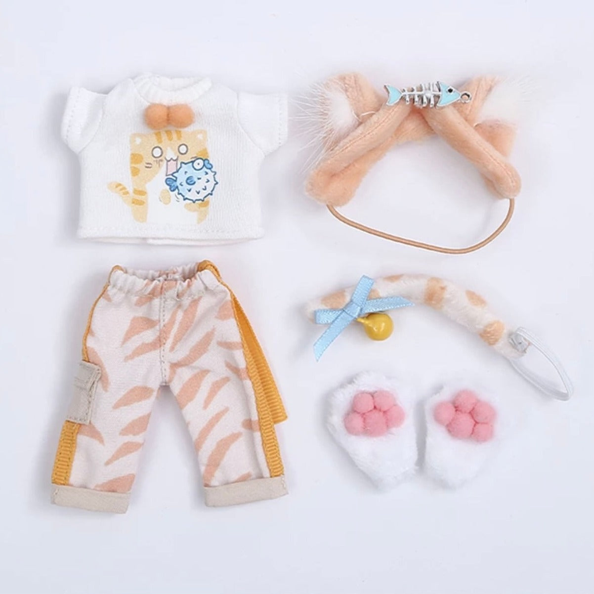 1/12ドール用 和猫なりきりセット