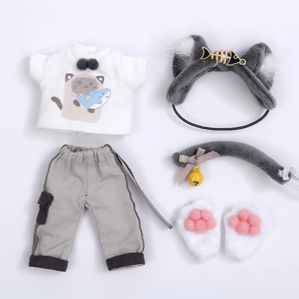 1/12ドール用 和猫なりきりセット