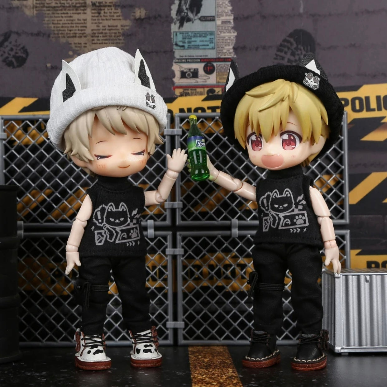 1/12ドール用 【フルセットアップ】ハーネス付きジャケット+ニット帽付きセットアップ