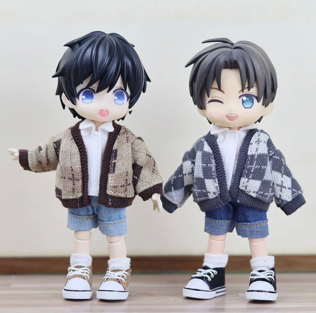 1/12ドール用 アーガイルカーディガン