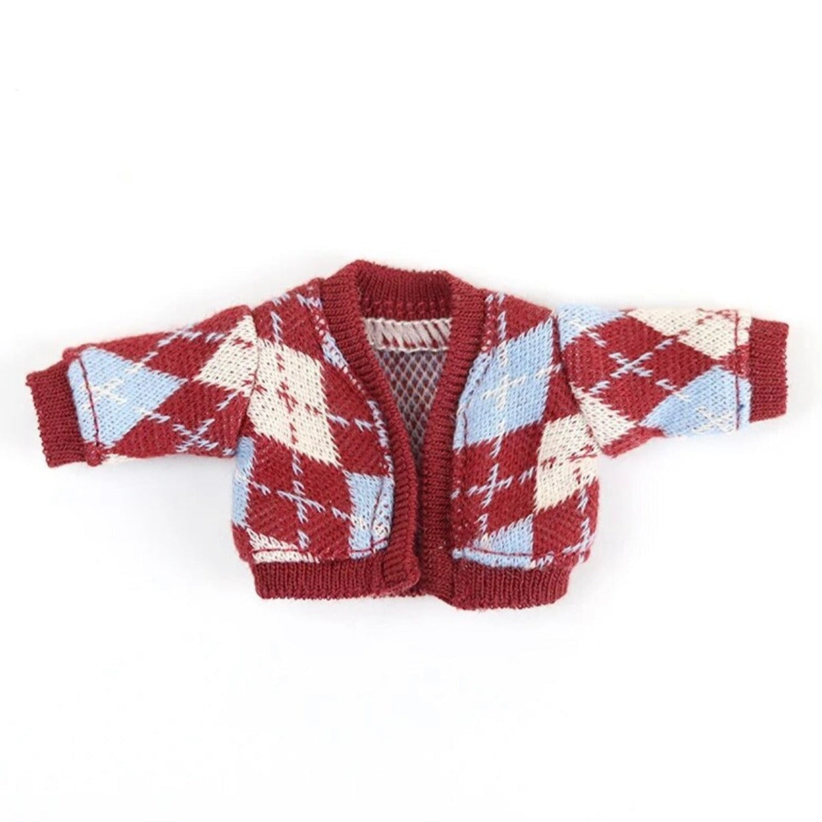 1/12ドール用 アーガイルカーディガン