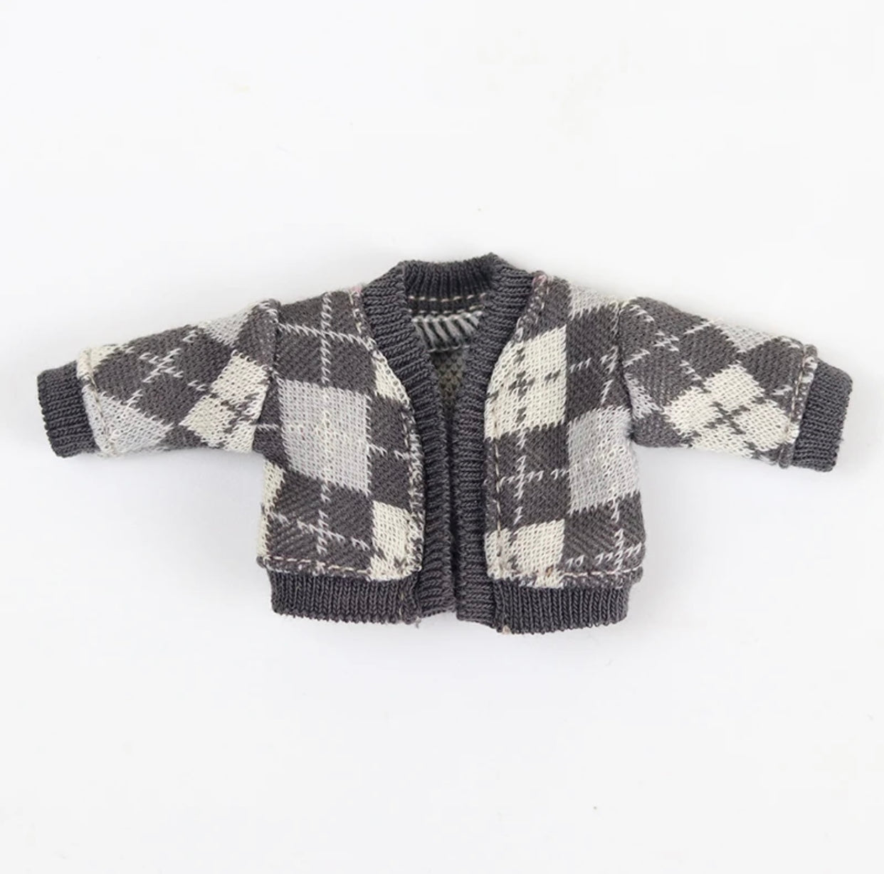 1/12ドール用 アーガイルカーディガン