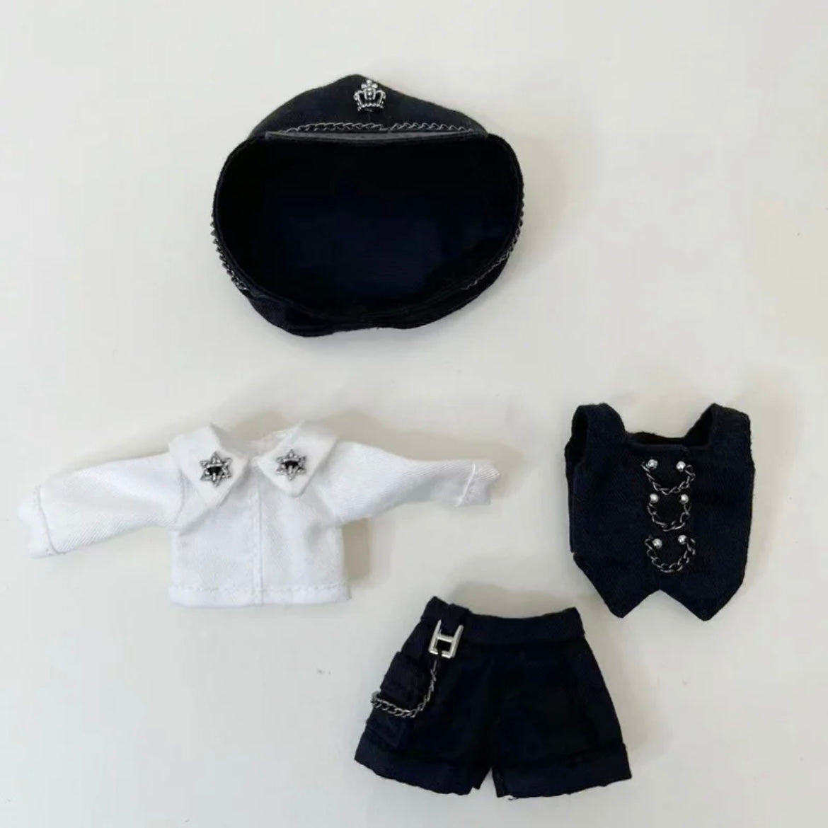 1/12ドール用 キャップ付きセットアップ