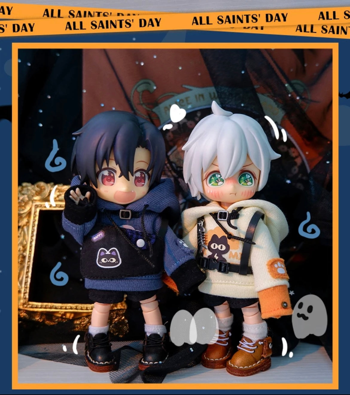 1/12ドール用 ハーネス付き猫耳セットアップ