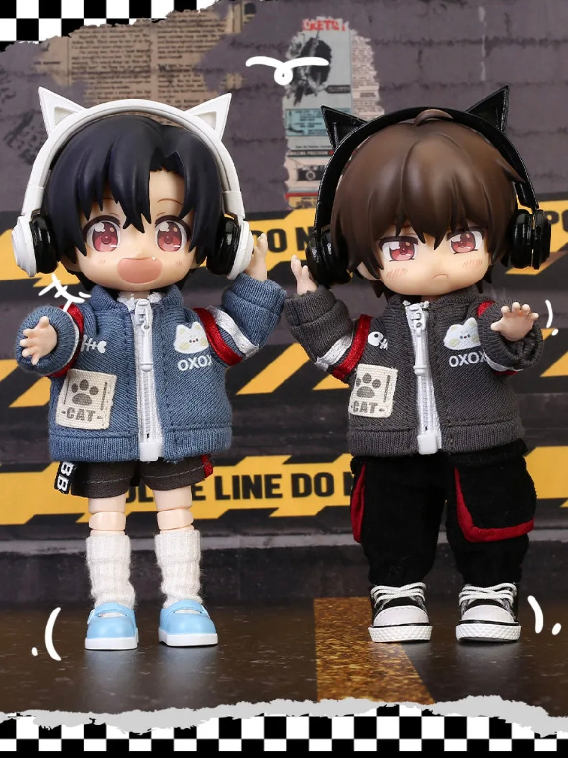 1/12ドール用 猫柄スタジャン